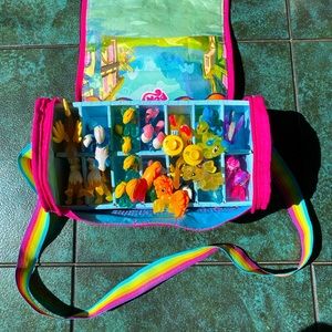 My little pony collection with bag and play area.